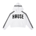 HOUSE Stripe Cropped Hoodie